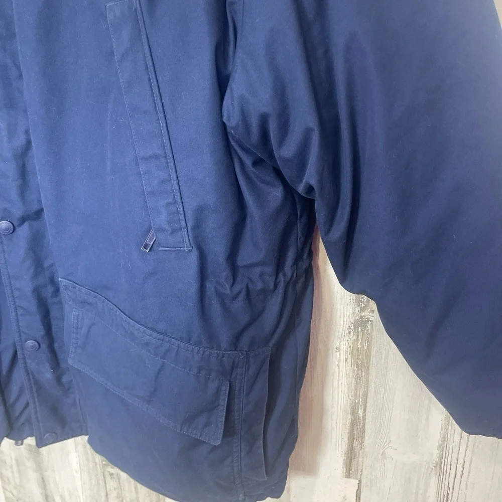 Eddie Bauer Vintage 100% Down Filled Coat Jacket‎ size XXL Navy Outdoor Winter